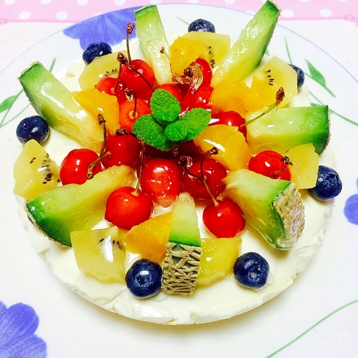 フルーツいっぱい2層のレアーチーズケーキ レシピ 作り方 By Polaris36 楽天レシピ